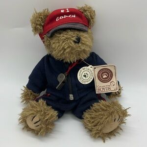 Boyds Bear with Red Cap and Navy Outfit